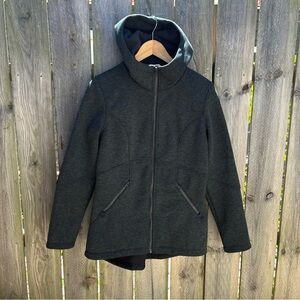 *The North Face | Hooded Women's Grey Fleece Jacket with Pleated Back Size S